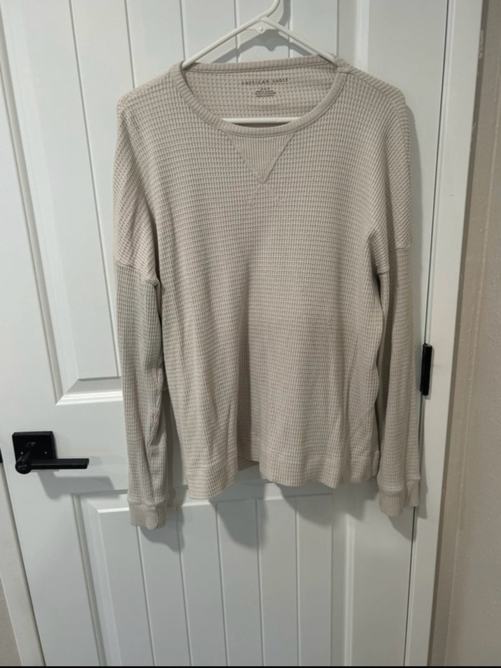 American Eagle Cream Thermal Long Sleeve
